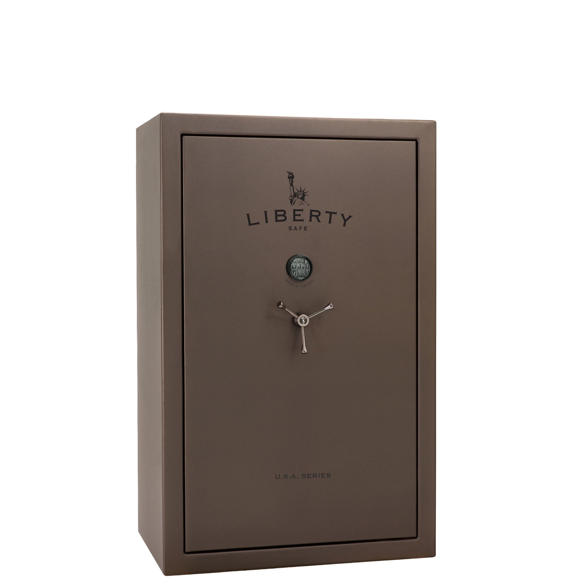 USA Series | Level 3 Security | 60 Minute Fire Rating | 48 | Dimensions: 60.5"(H) x 42"(W) x 22"(D) | Bronze Textured | Electronic Lock - Closed - Included Deluxe Bundle Accessory