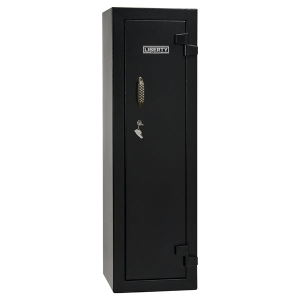 Ammo Cabinet 10 |  Dimensions: 59”(H) x 18”(W) x 16”(D) | 1 (Expandable to 2) Long Guns | Black - closed