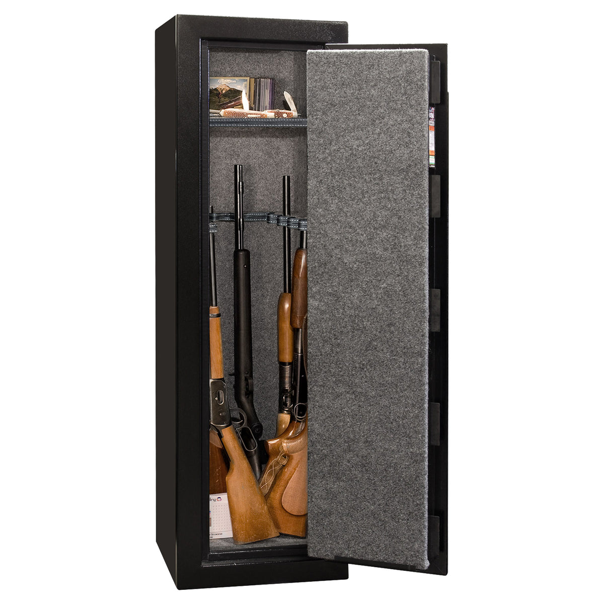 Centurion 12 | Level 1 Security | 30 Minute Fire Protection | Dimensions: 59.5" x 18.25" x 16" | Textured Black | Elock - No Door Panel Promotion - Open Door