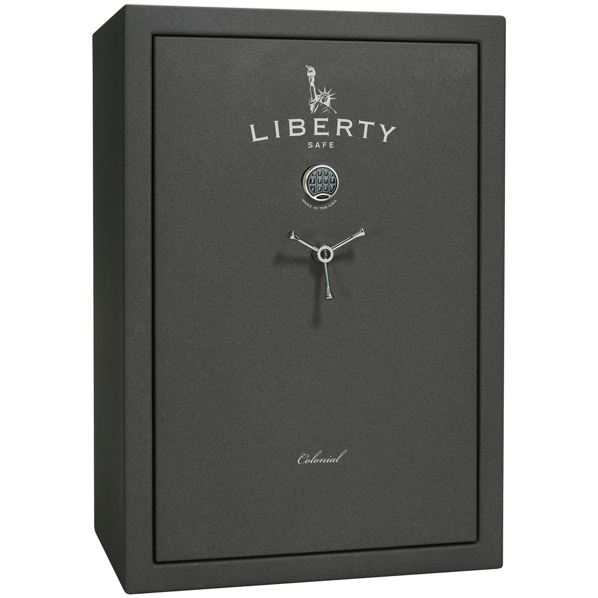 Colonial Series | Level 4 Security | 75 Minute Fire Protection | 35 | DIMENSIONS: 60.5"(H) X 42”(W) X 22"(D*) | Granite Textured | Electronic Lock - closed
